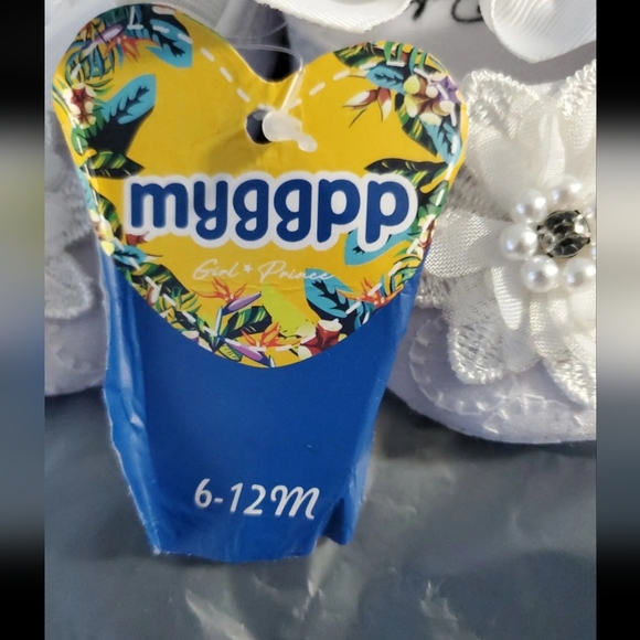 :*2 NWT,NWOT Myggpp & wonder nation Baby Girl white lace & pearl Size 6-12 M & 5 - Picture 5 of 14